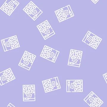 Chopped root wasabi line vector seamless pattern Stock Illustration