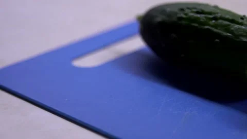 Chopped slices of cucumber. Stock Footage 130173525