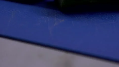 Chopped slices of cucumber. Stock Footage 130174531