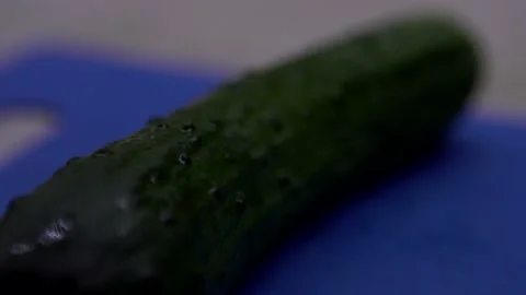 Chopped slices of cucumber. Stock Footage 130176316