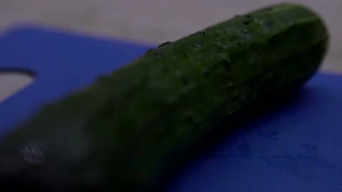 Chopped slices of cucumber. Stock Footage 130176340