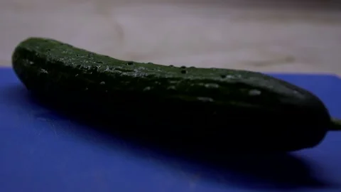 Chopped slices of cucumber. Stock Footage 130182895