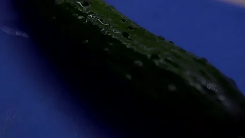 Chopped slices of cucumber. Stock Footage 130183205
