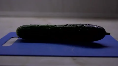 Chopped slices of cucumber. Stock Footage 130183638