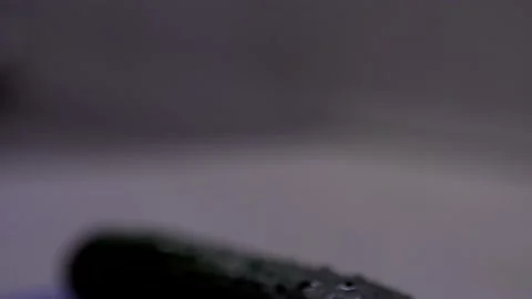 Chopped slices of cucumber. Stock Footage 130183806