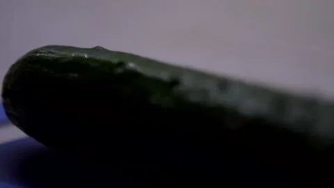 Chopped slices of cucumber. Stock Footage 130183986