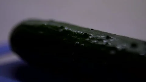Chopped slices of cucumber. Stock Footage 130184197