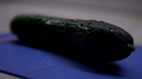 Chopped slices of cucumber. Stock Footage 130184365