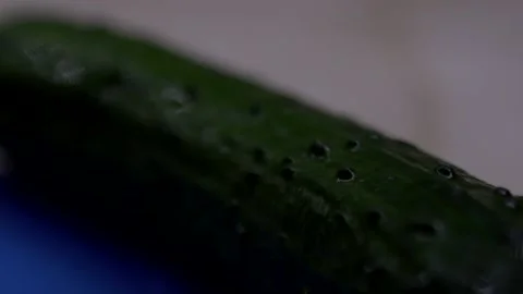 Chopped slices of cucumber. Stock Footage 130186517