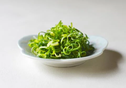 Chopped spring onions 写真素材