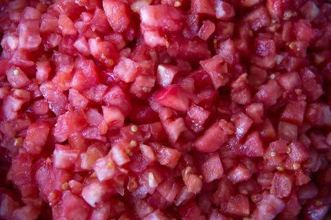 Chopped tomato texture Stock Photos