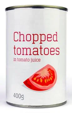 Chopped Tomatoes in a Can 写真素材