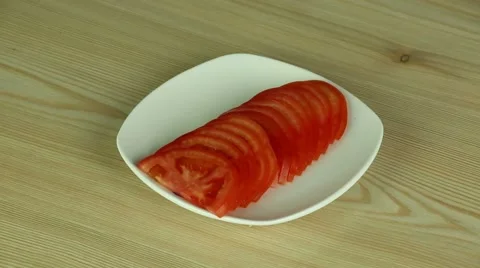 Chopped tomatoes Stock Footage 51878053