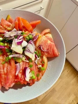 Chopped tomatoes Stock Photos