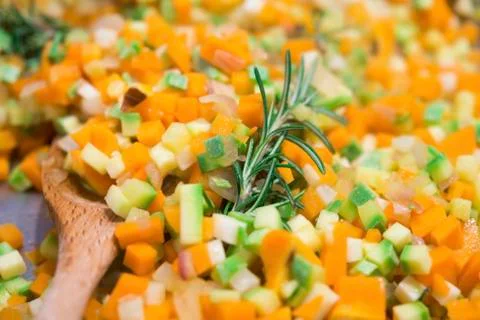 Chopped vegetables 스톡 사진