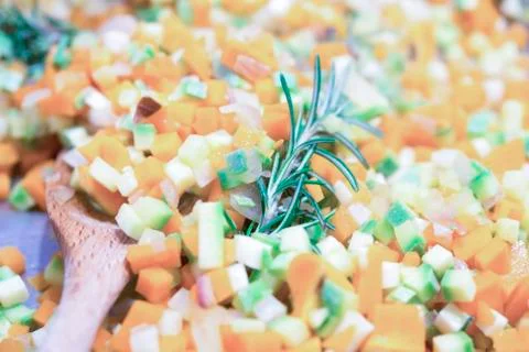 Chopped vegetables Stock Photos