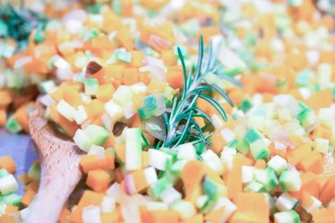 Chopped vegetables Stock Photos