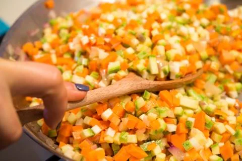 Chopped vegetables Stock Photos