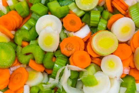 Chopped vegetables Stock Photos