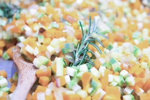 Chopped vegetables Stock Photos