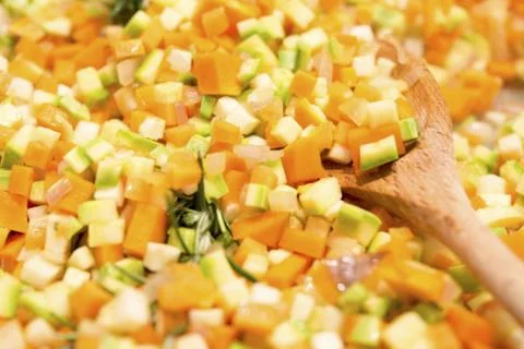 Chopped vegetables Foto stock