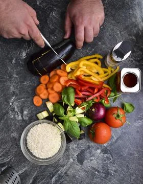 Chopped vegetables Stock Photos