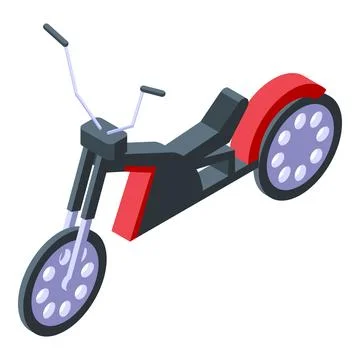 Chopper biker icon isometric vector. Travel ride Stock Illustration
