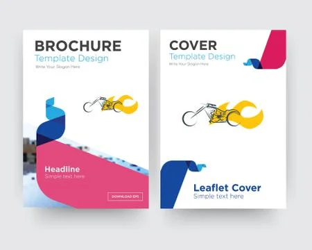 Chopper brochure flyer design template Illustrazione stock gratuita