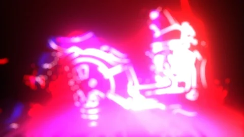 Chopper with flames and customize video animation Stockbeeldmateriaal 120755130
