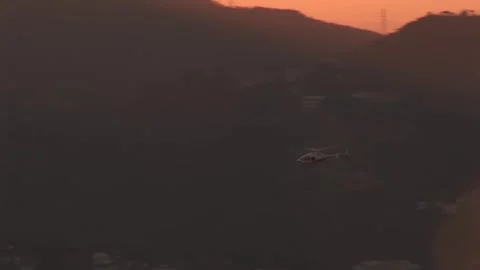 Chopper flying Stock Footage 314850140