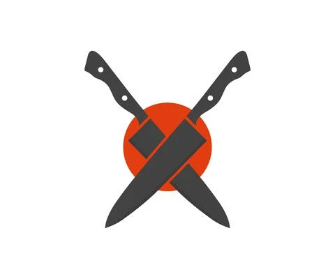 Chopper Knife symbol vector design and illustration. Illustrazione stock