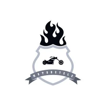 Chopper motorcycle Illustrazione stock