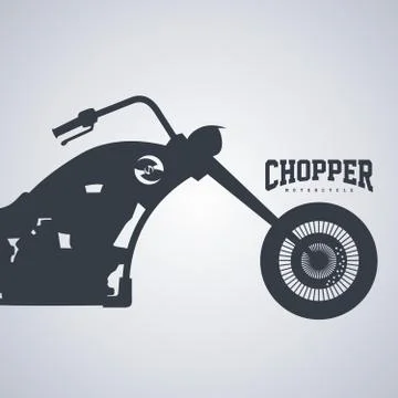 Chopper motorcycle Illustrazione stock