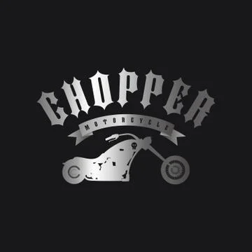 Chopper motorcycle Illustration