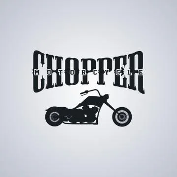 Chopper motorcycle Illustrazione stock