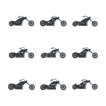 Chopper motorcycle Ilustração Stock