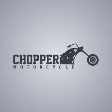 Chopper motorcycle Illustrazione stock