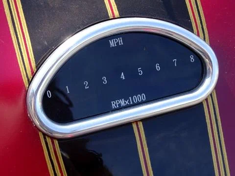 Chopper Motorcycle Speedometer And Rev Counter Stock Photos