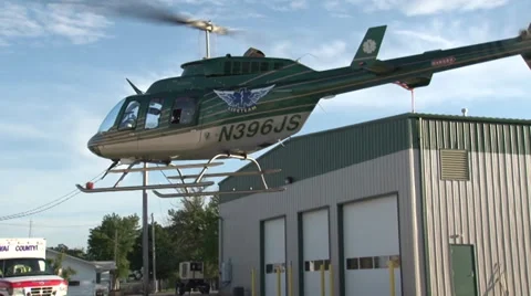 Chopper Taking Off Stock Footage 36279401