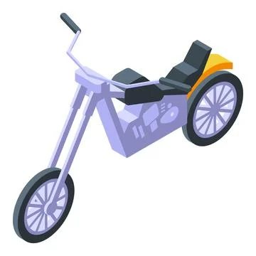 Chopper travel icon isometric vector. Biker ride Stock Illustration
