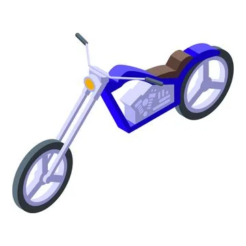 Chopper wheel icon isometric vector. Motor ride Stock Illustration