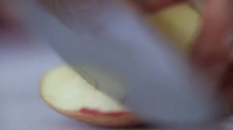 Chopping apple fresh fruit Stock Footage 21933707