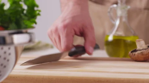 Chopping artichoke, closeup Video stock 62282783