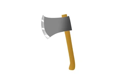 Chopping Axe Swing Tool Animation Stock Footage 335608694