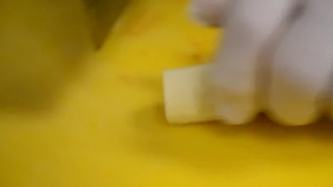 Chopping Banana Stock Footage 78547200