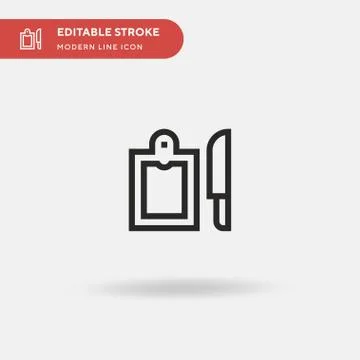 Chopping Board Simple vector icon. Illustration symbol design template for we Stock Illustration