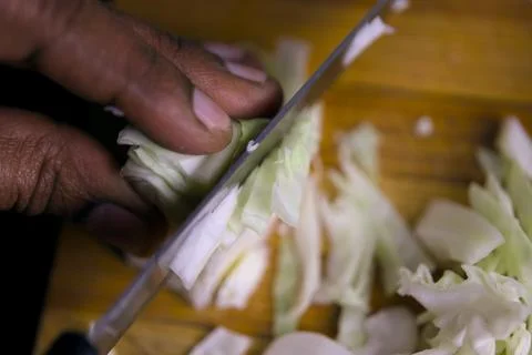 Chopping Cabbage Stock Photos