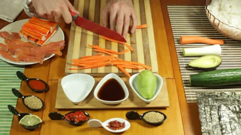 Chopping carrot 库存影片 22570841