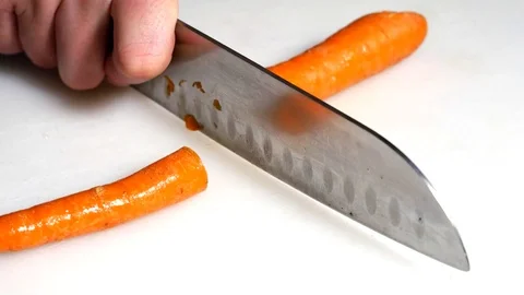 Chopping Carrot  Stock Footage 81189398