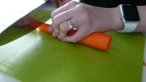 Chopping Carrots 02 Stock Footage 147833804